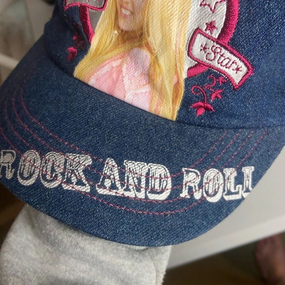 Disney Hannah Montana Blue Jean Rock and Roll Pop Star Cap Hat Y2K Nostalgia
